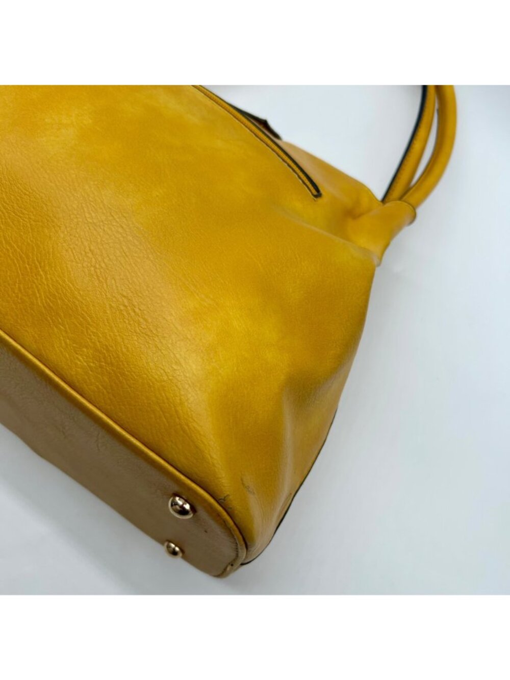 Unbranded Yellow Faux Leather Shoulder Bag - Picture 8 of 16